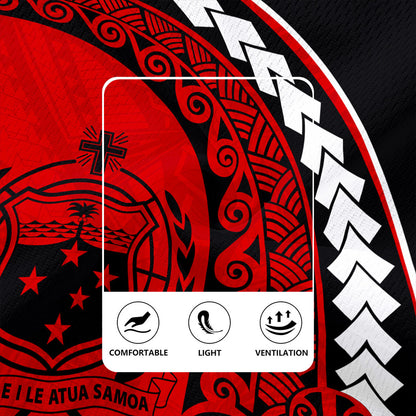 Samoa Rugby Jersey Turtle Polynesian Tribal Coat Of Arms