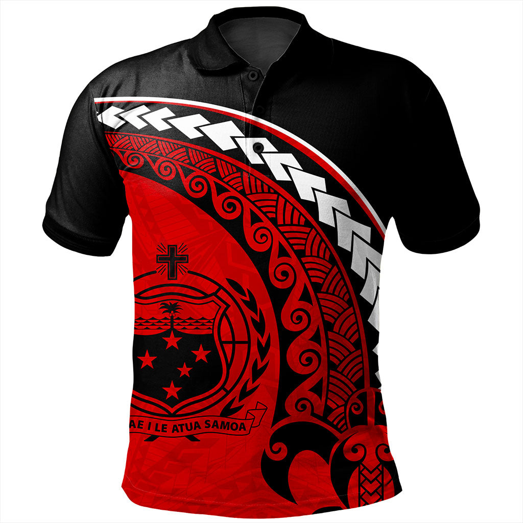 Samoa Polo Shirt Turtle Polynesian Tribal Coat Of Arms