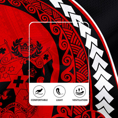 Tonga Rugby Jersey Turtle Polynesian Tribal Coat Of Arms