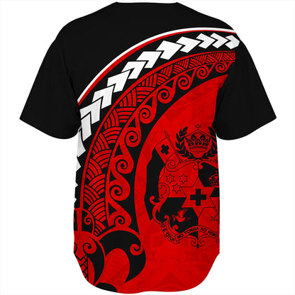 Tonga Baseball Shirt Turtle Polynesian Tribal Coat Of Arms