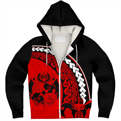 Tonga Sherpa Hoodie Turtle Polynesian Tribal Coat Of Arms