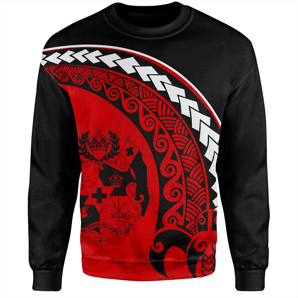 Tonga Sweatshirt Turtle Polynesian Tribal Coat Of Arms