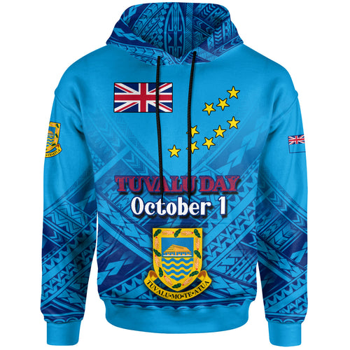 Tuvalu Hoodie - Custom Tuvalu Day Polynesian Patterns Hoodie