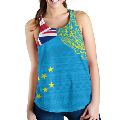 Tuvalu Women Tank Polynesian Flag With Coat Of Arms