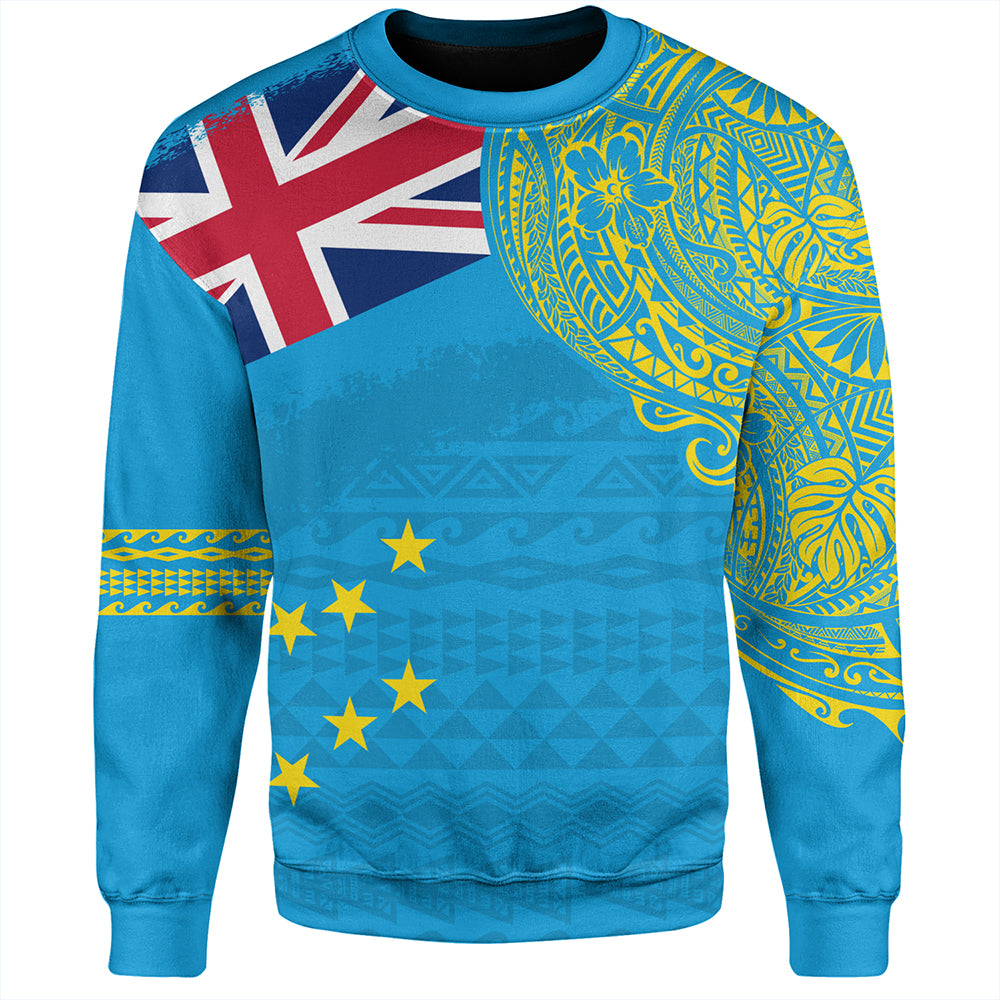 Tuvalu Sweatshirt Polynesian Flag With Coat Of Arms
