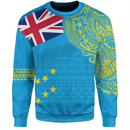 Tuvalu Sweatshirt Polynesian Flag With Coat Of Arms
