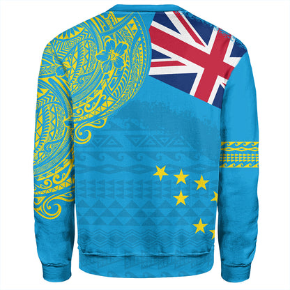 Tuvalu Sweatshirt Polynesian Flag With Coat Of Arms
