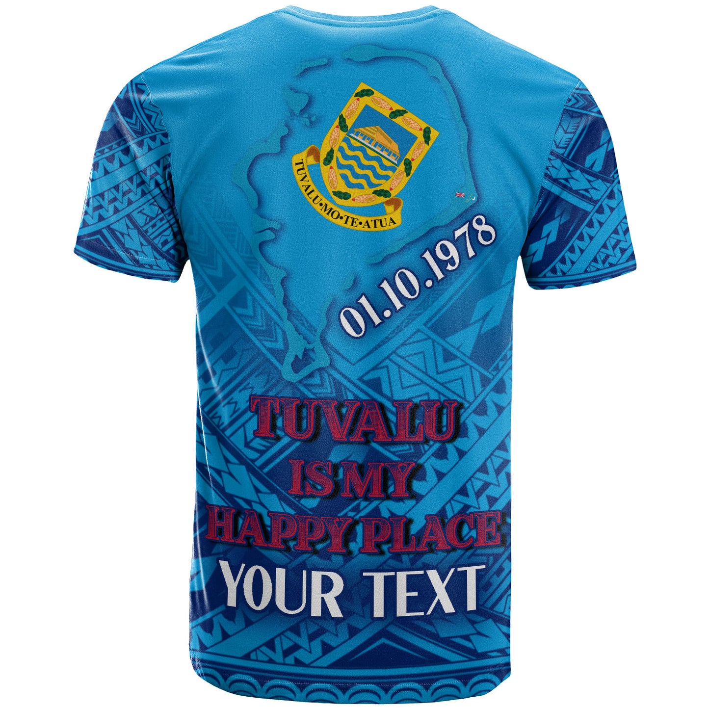 Tuvalu T-Shirt - Custom Tuvalu Day Polynesian Patterns T-Shirt