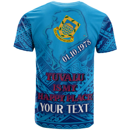 Tuvalu T-Shirt - Custom Tuvalu Day Polynesian Patterns T-Shirt