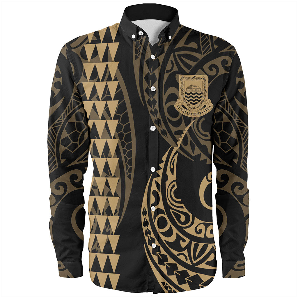 Tuvalu Long Sleeve Shirt Kakau Style Ver.1