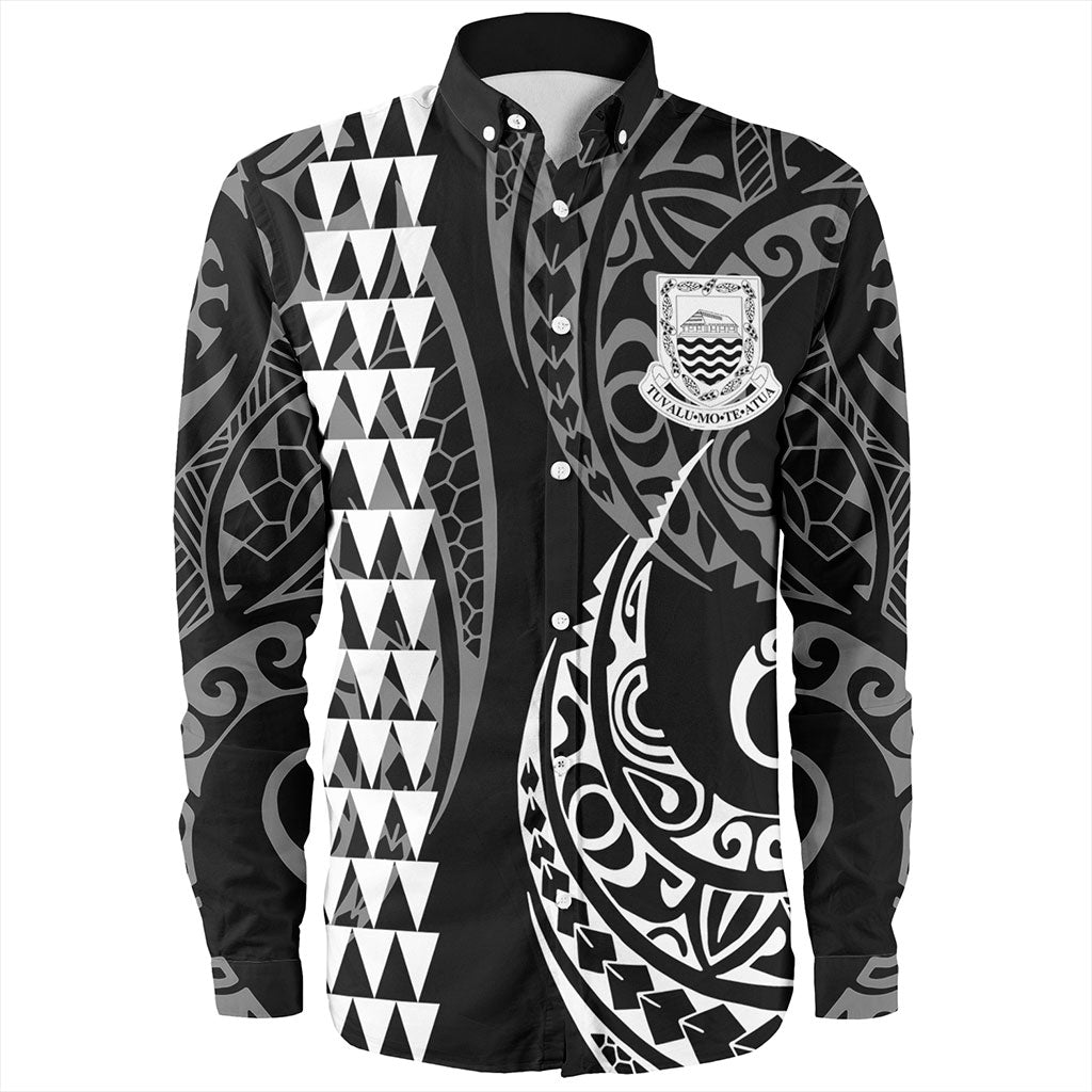 Tuvalu Long Sleeve Shirt Kakau Style Ver.1