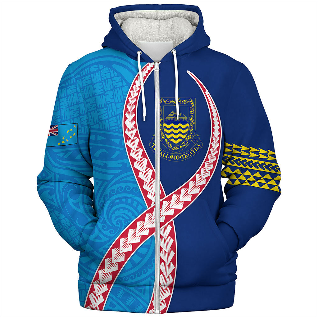 Tuvalu Sherpa Hoodie Tribal Polynesian In My Heart