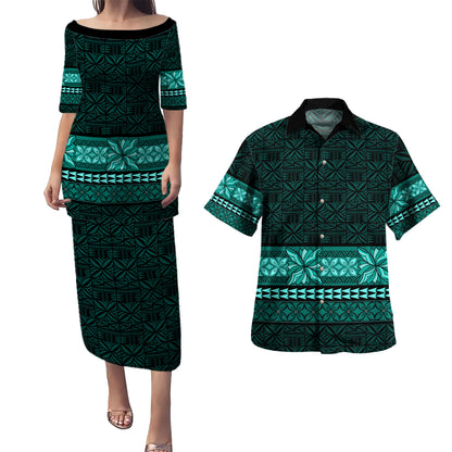 Samoa Combo Puletasi And Shirt Tapa Island Elegance