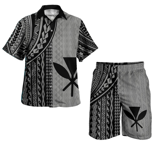 Hawaii Combo Shirts And Shorts Kanaka Maoli Polynesian Tattoo