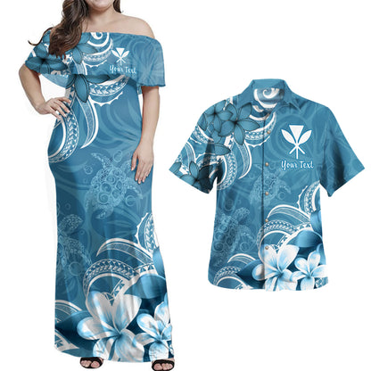 Hawaii Polynesian Combo Dress And Shirt Kanaka Maoli Turtle Plumeria Tribal Style