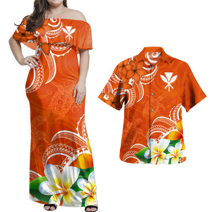 Hawaii Polynesian Combo Dress And Shirt Kanaka Maoli Turtle Plumeria Tribal Style