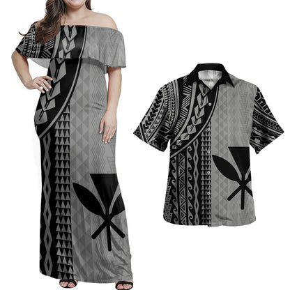 Hawaii Polynesian Combo Dress And Shirt Kanaka Maoli Polynesian Tattoo