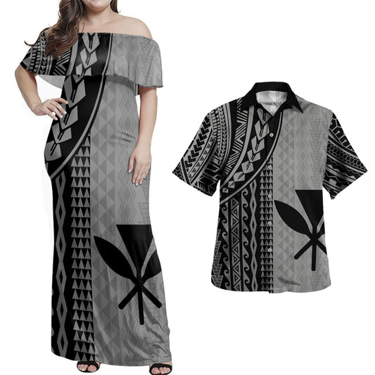 Hawaii Polynesian Combo Dress And Shirt Kanaka Maoli Polynesian Tattoo