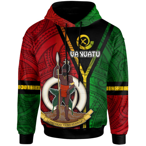 Vanuatu Hoodie - Custom Vanuatu Flag Style Hoodie