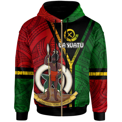 Vanuatu Hoodie - Custom Vanuatu Flag Style Hoodie