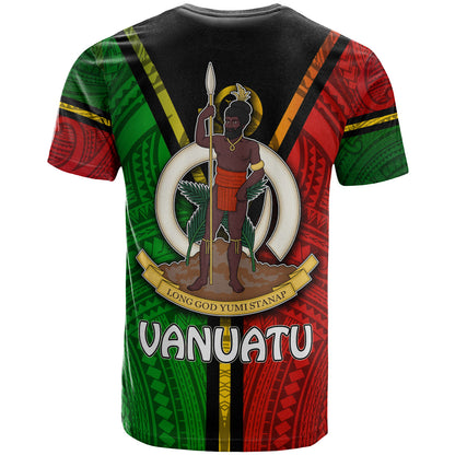 Vanuatu T-Shirt - Custom Vanuatu Flag Style T-Shirt