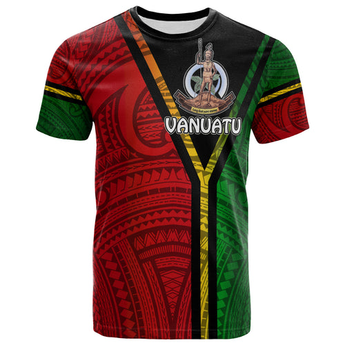 Vanuatu T-Shirt - Vanuatu Flag Style T-Shirt Ver 1