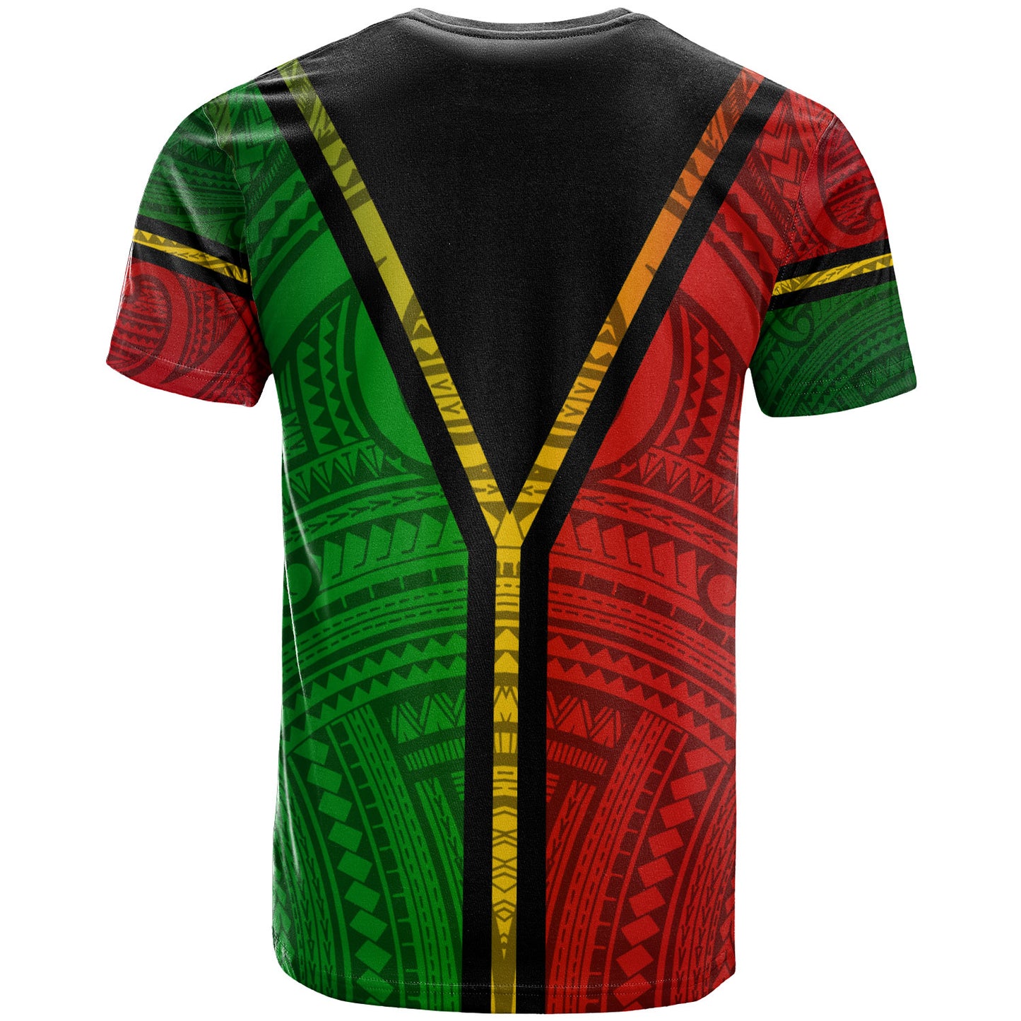 Vanuatu T-Shirt - Vanuatu Flag Style T-Shirt Ver 1