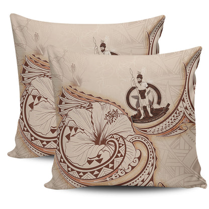 Vanuatu Pillow Cover Hibiscus Flower Vintage Style