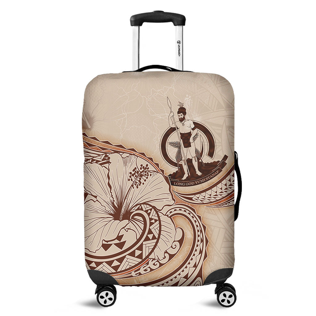 Vanuatu Luggage Cover Hibiscus Flower Vintage Style