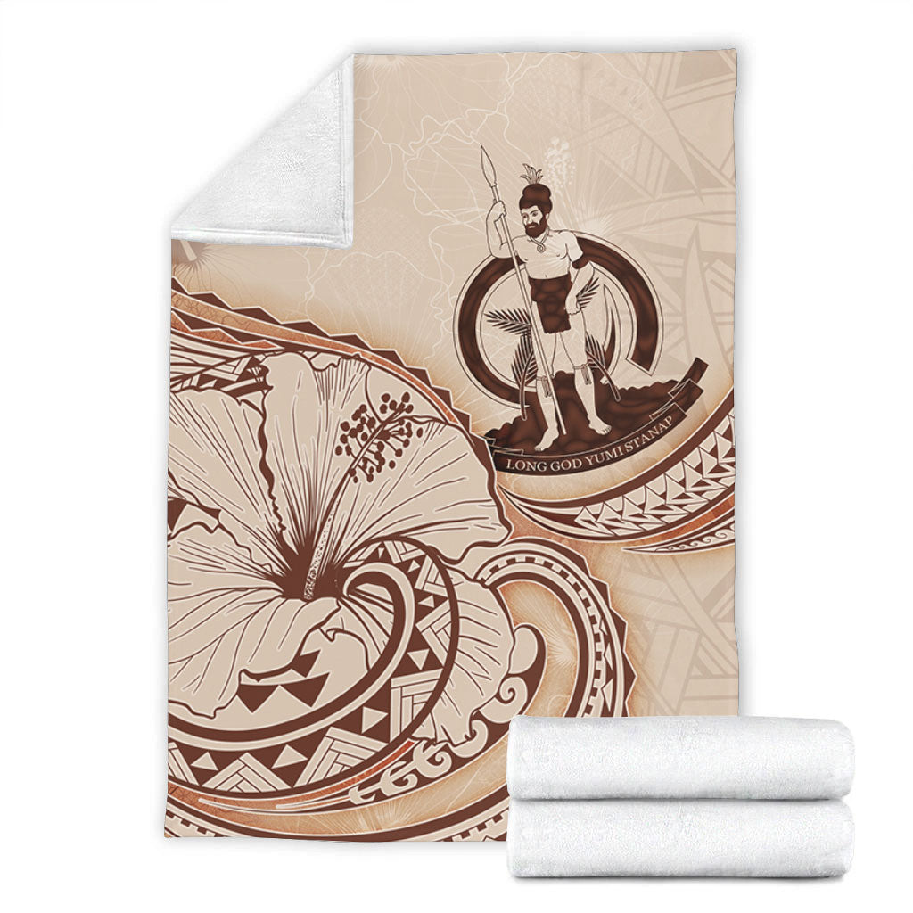 Vanuatu Premium Blanket Hibiscus Flower Vintage Style