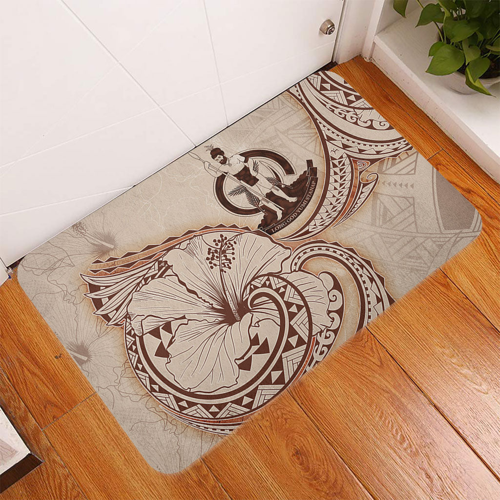 Vanuatu Door Mat Hibiscus Flower Vintage Style