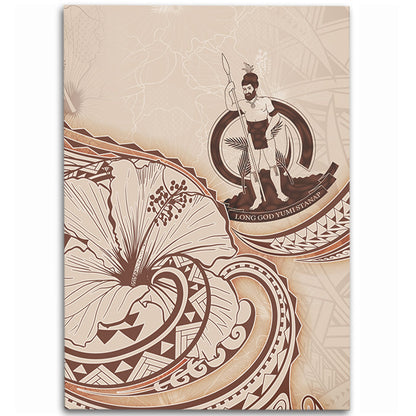 Vanuatu Area Rug Hibiscus Flower Vintage Style