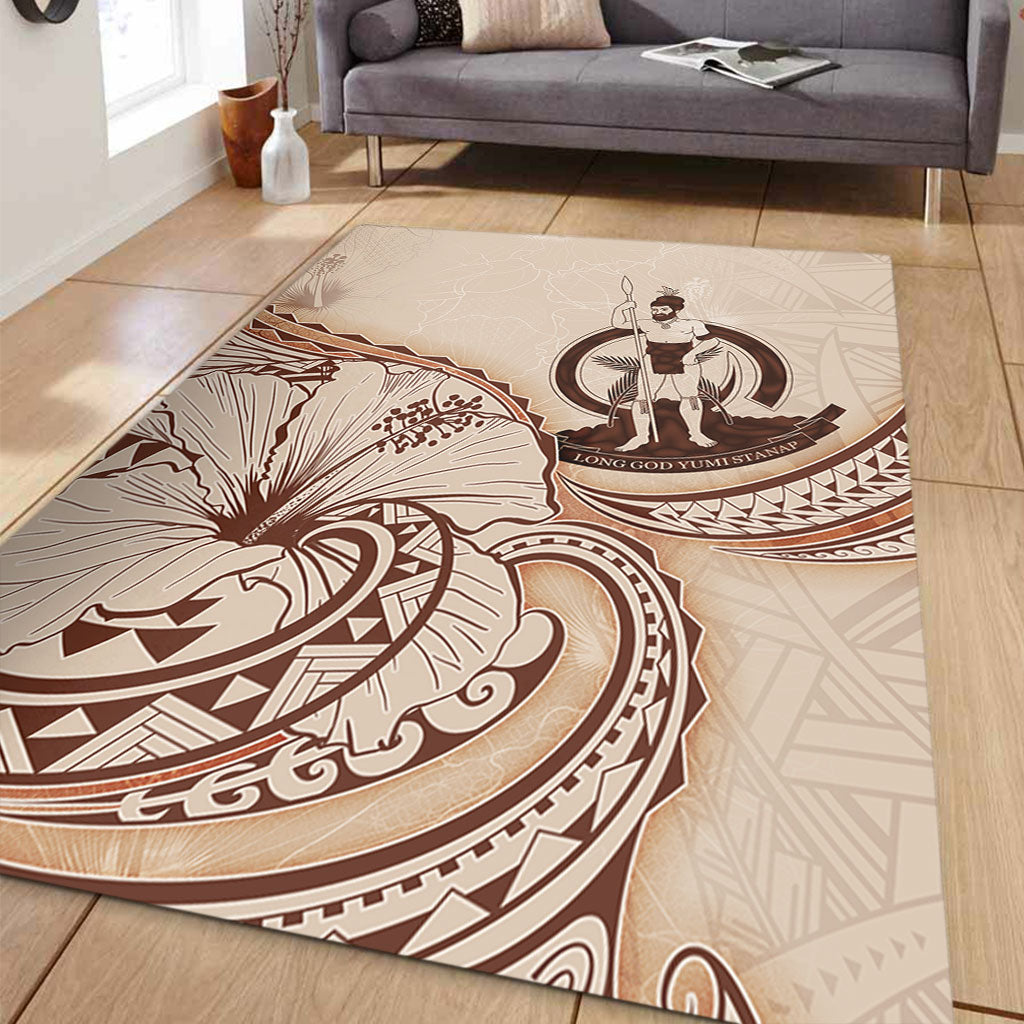 Vanuatu Area Rug Hibiscus Flower Vintage Style