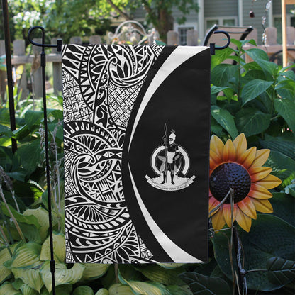 Vanuatu Garden Flag Lauhala Circle White