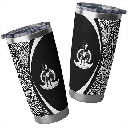 Vanuatu Tumbler Lauhala Circle Style White