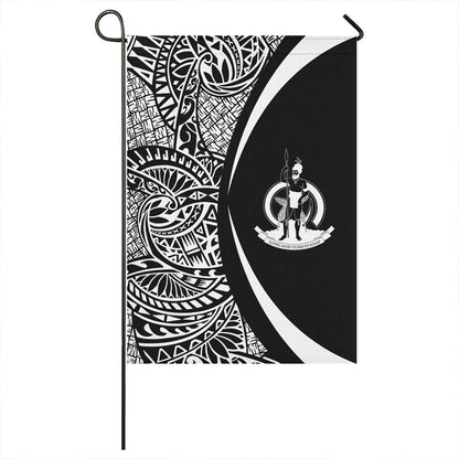 Vanuatu Garden Flag Lauhala Circle White