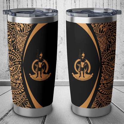 Vanuatu Tumbler Lauhala Circle Style Gold