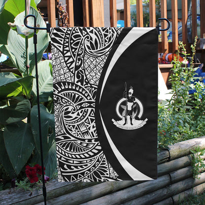 Vanuatu Garden Flag Lauhala Circle White