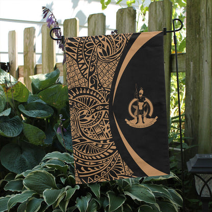 Vanuatu Garden Flag Lauhala Circle Gold