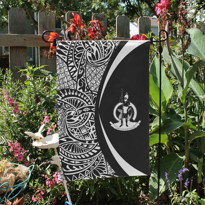 Vanuatu Garden Flag Lauhala Circle White