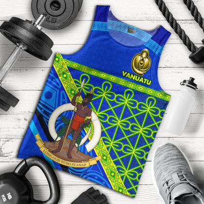 Vanuatu Tank Top Coat Of Arms Mutis En Atan Vanuatu Cultural