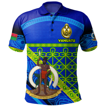 Vanuatu Polo Shirt Coat Of Arms Mutis En Atan Vanuatu Cultural