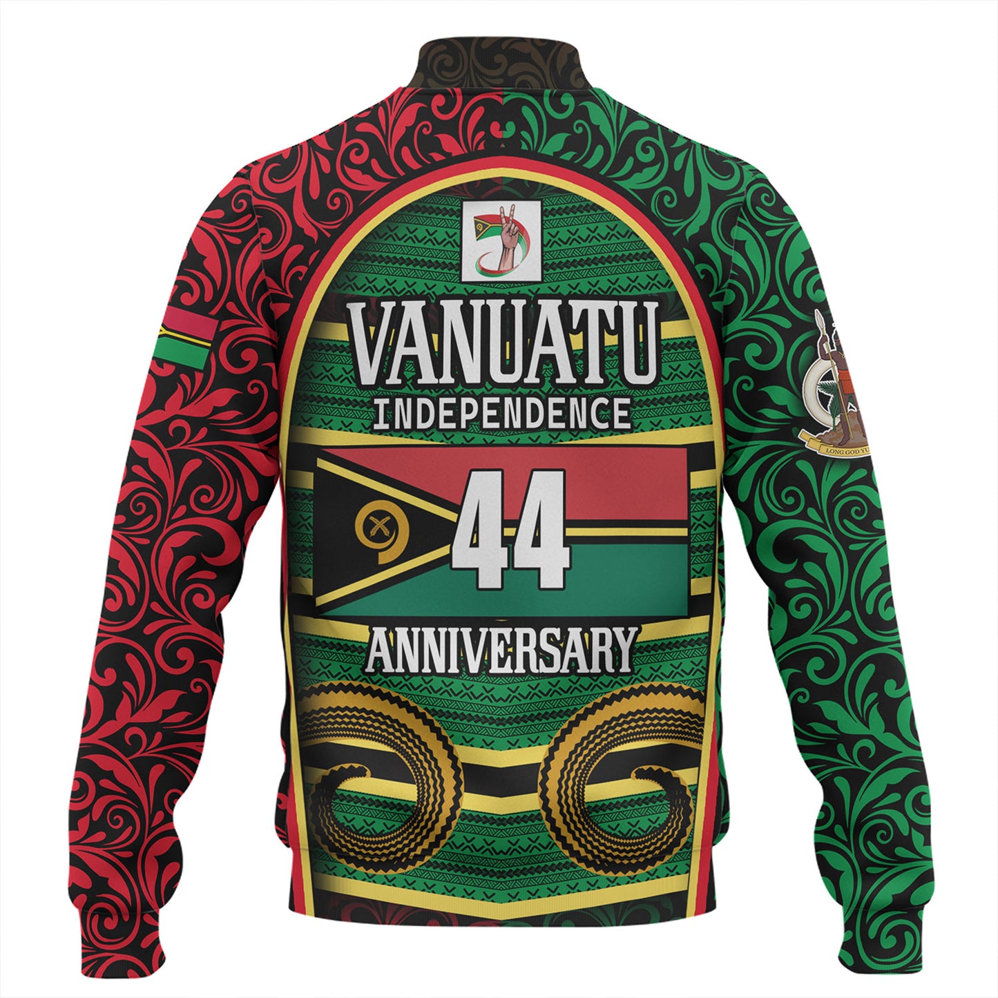 Vanuatu Baseball Jacket Happy Independence Day Vanuatu Design
