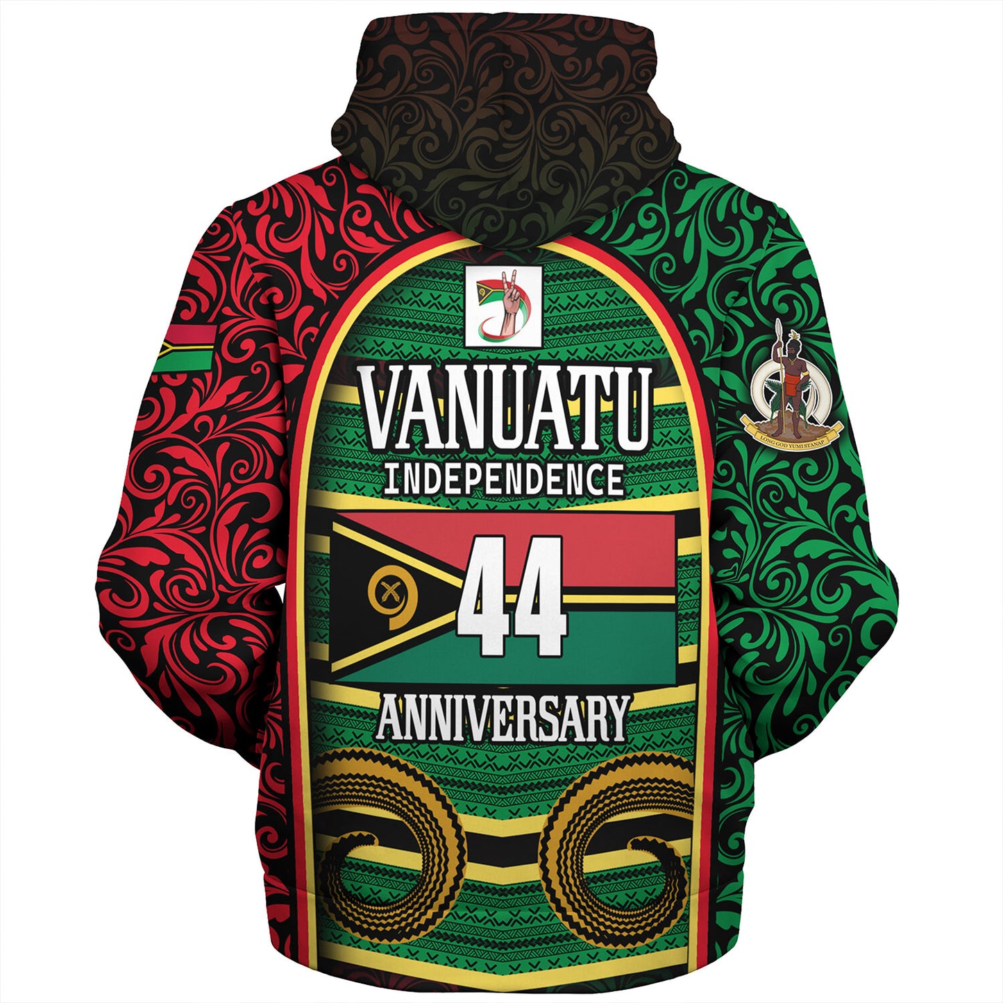 Vanuatu Sherpa Hoodie Happy Independence Day Vanuatu Design