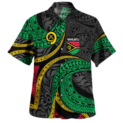 Vanuatu Hawaiian Shirt - Custom Shefa Tribal Pattern Mix Flag