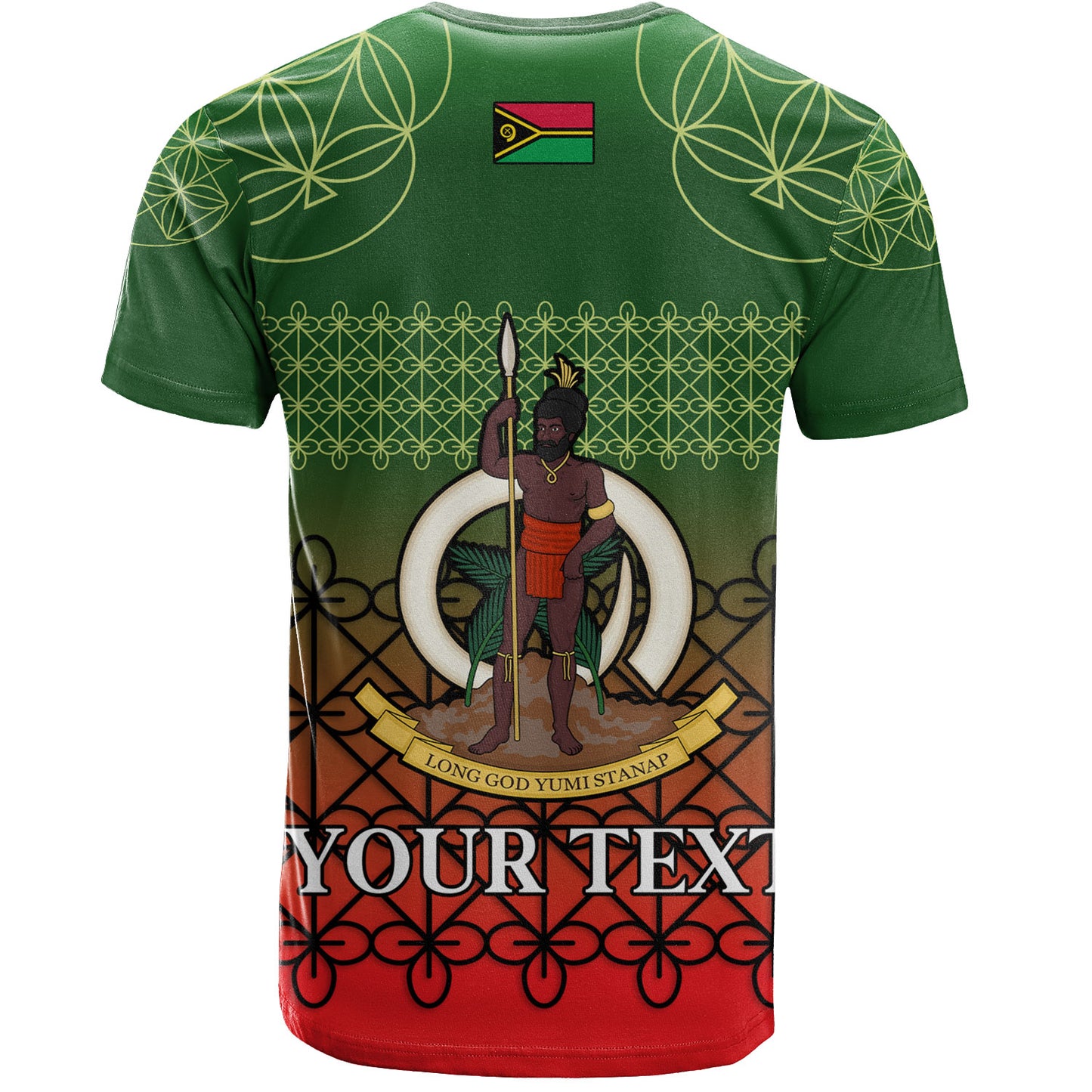 Vanuatu T-Shirt Custom Seal Flag Color Mutis En Atan Design