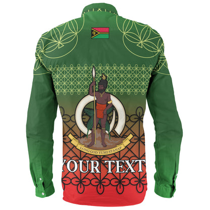 Vanuatu Long Sleeve Shirt Custom Seal Flag Color Mutis En Atan Design