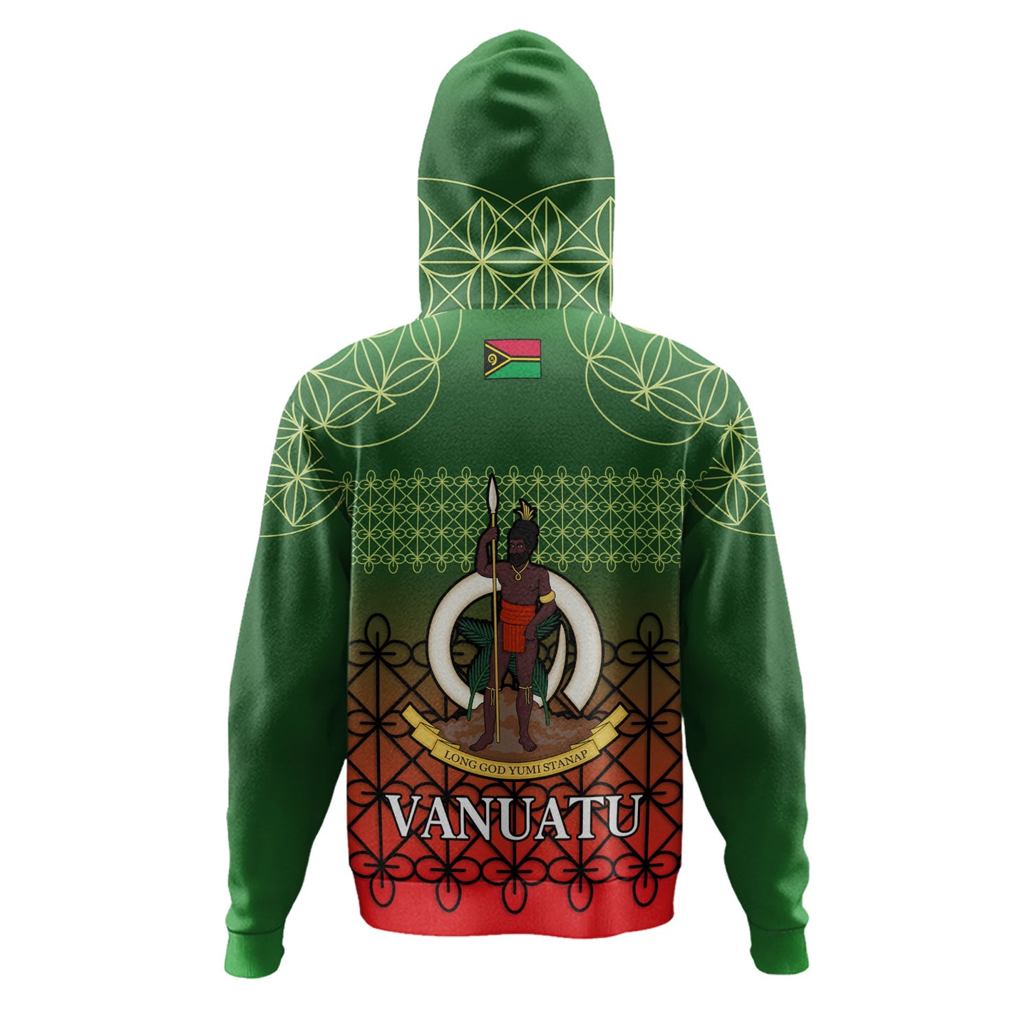 Vanuatu Hoodie Custom Seal Flag Color Mutis En Atan Design