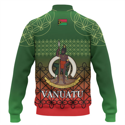 Vanuatu Baseball Jacket Custom Seal Flag Color Mutis En Atan Design