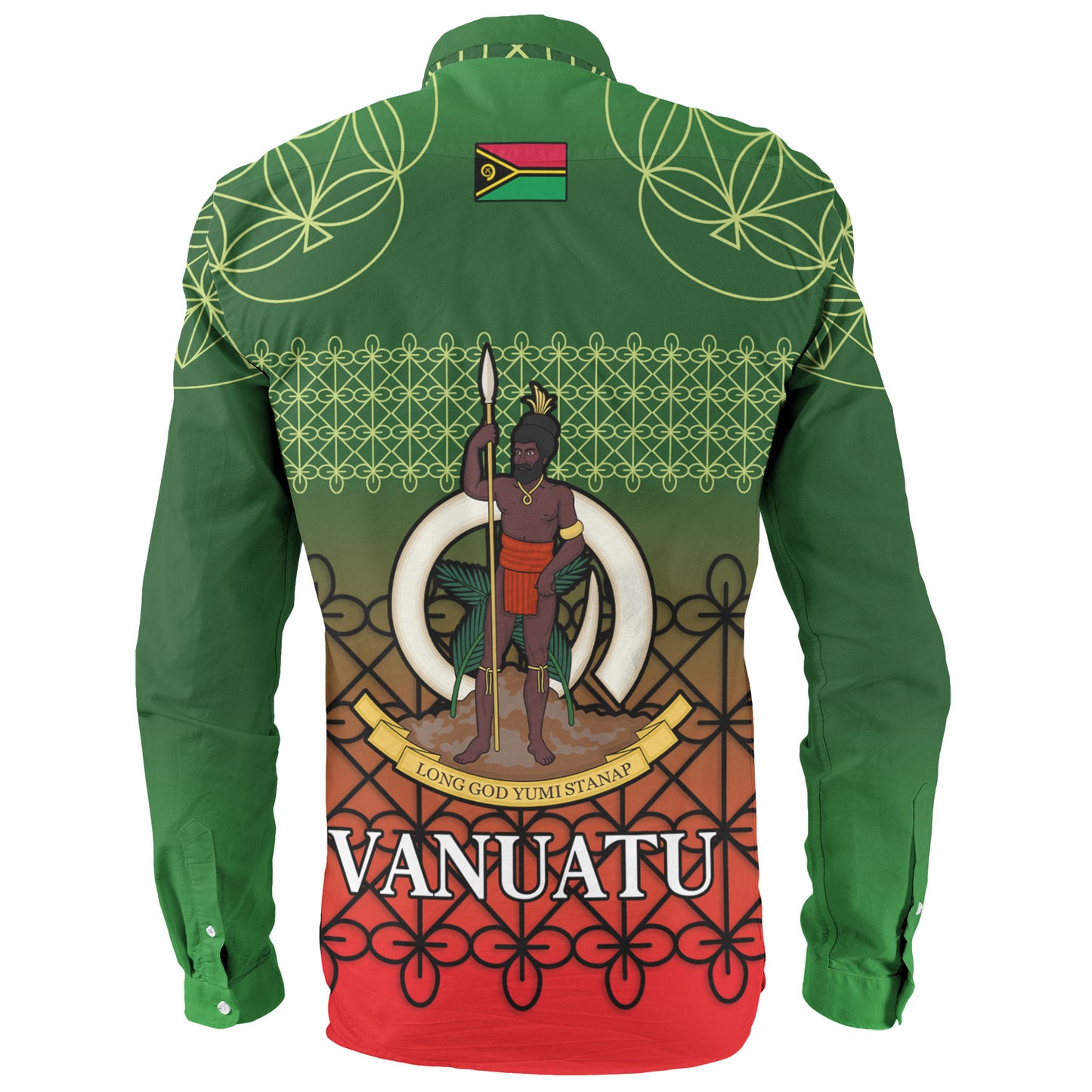 Vanuatu Long Sleeve Shirt Custom Seal Flag Color Mutis En Atan Design